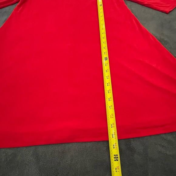 C Est. 1946 red flowy cold shoulder dress woman’s size Large - Picture 6 of 11